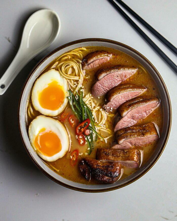 Homemade Spicy Miso Ramen With Duck