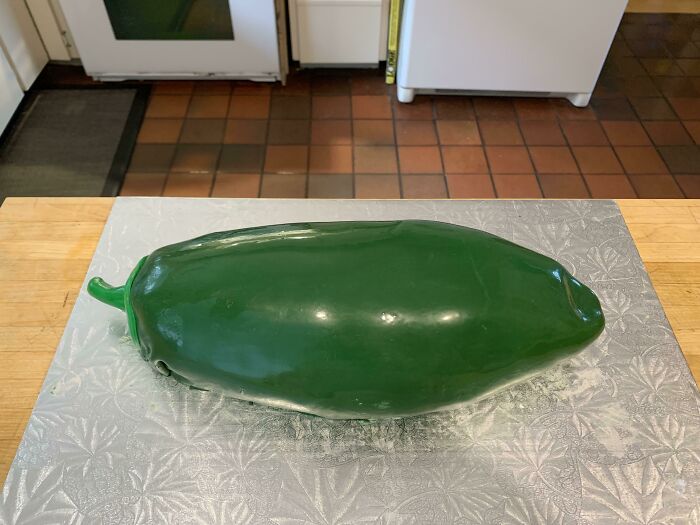 Homemade Carrot Cake Shaped Like A Jalapeño