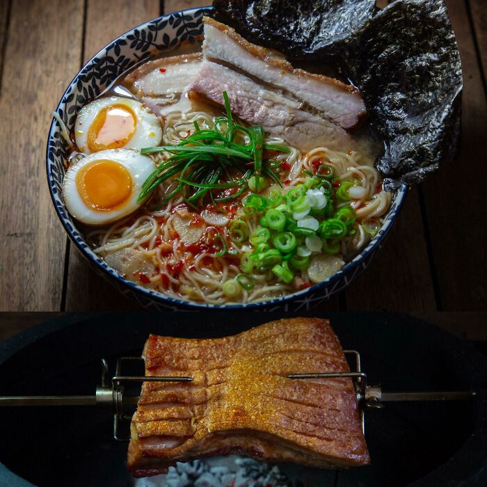 Homemade Spicy Miso Ramen With Crispy Pork Belly
