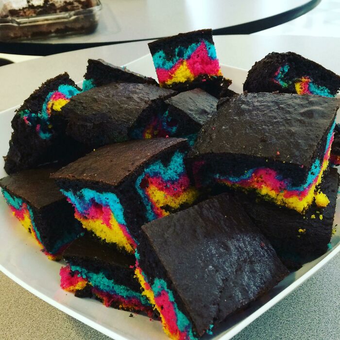 Homemade Rainbow Cake