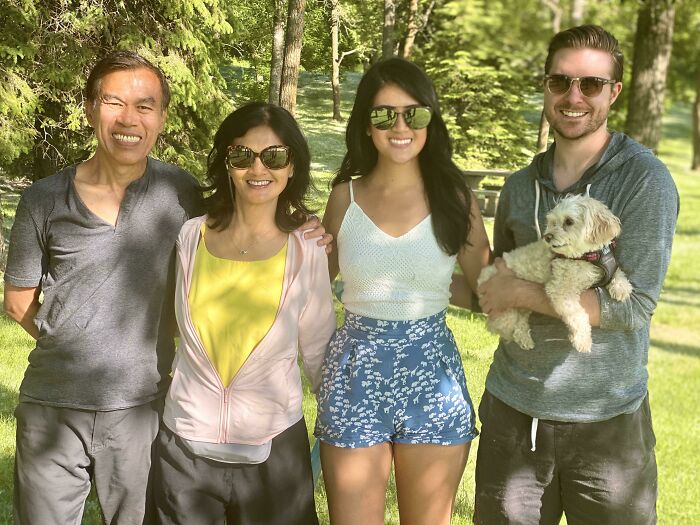 My Mum (In Yellow) Brings Her Fanny Pack Every Time She Is Out And About. She Fills It With Dog Kibble, Treats, Poop Baggies, And A Leash In Hopes She’ll Find Any Of The Missing Dogs Posted On Her Neighbourhood Facebook Group