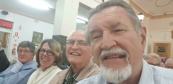 My Dad Sending Me A Selfie Of Him And His Buddies Out For A Night At “The Club”