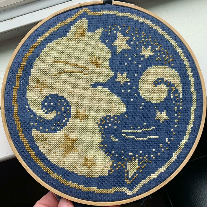 My Latest Project- With An Appropriate Amount Of Cat Hair Stitched In