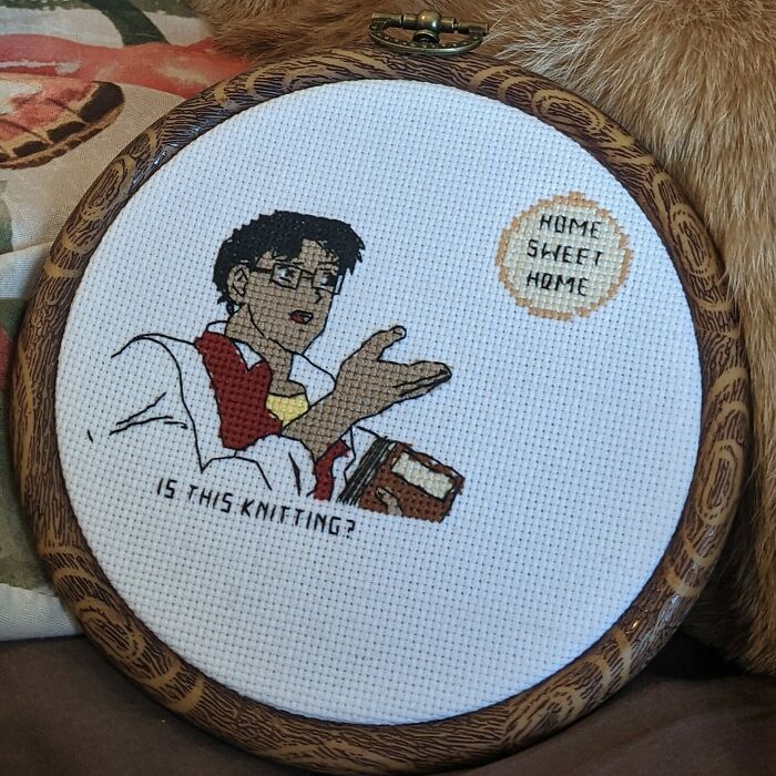 A Gift For The Husband Who Loves To Irritate Me By Calling All My Hobbies Knitting. Pattern From Backstagestitches On Etsy