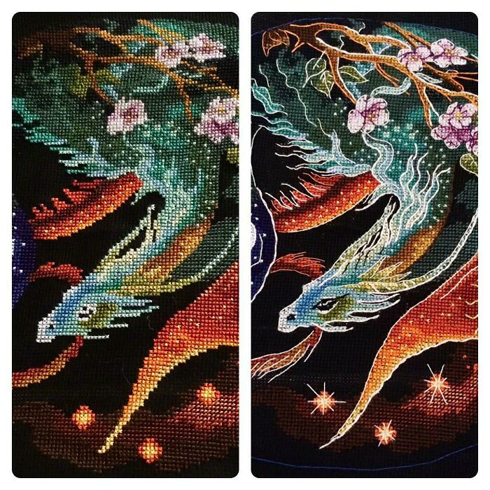 Heard You Guys Enjoy A Little Before And After Backstitch Action