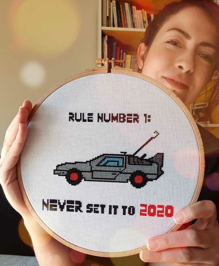 I Made This For The 30th Birthday Of My Boyfriend As A Reminder Of This Hell Of A Year:) The Pattern Is My Own, The First Pattern With Which I Started My Shop Stitchaloft On Etsy