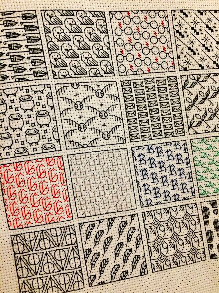 Pattern: Twisty Knot Designs On Etsy. First Time Trying Blackwork