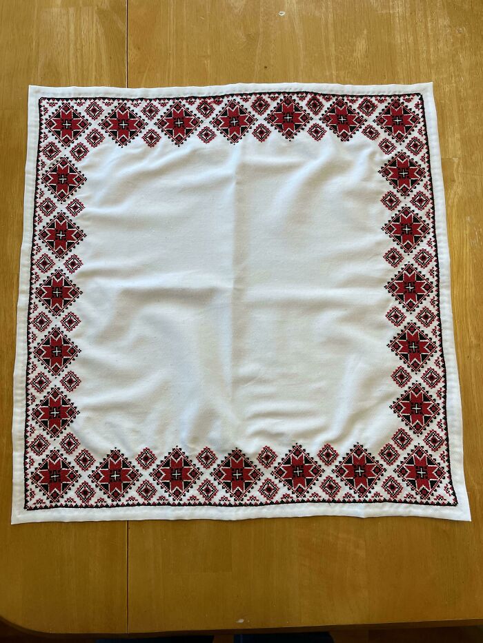 I Started Crossstitching To Do Ukrainian Embroidery. I’ve Been Picking This One Up And Setting It Down For A Few Years. Finally Finished. Self Drafted