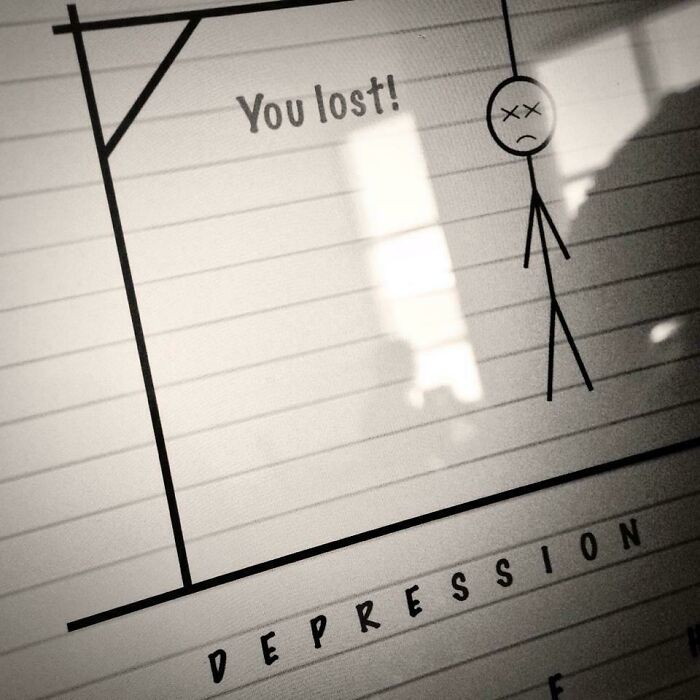 A Free Hangman Game At The Airport. I Did Not Win. The Word Was ‘Depression’