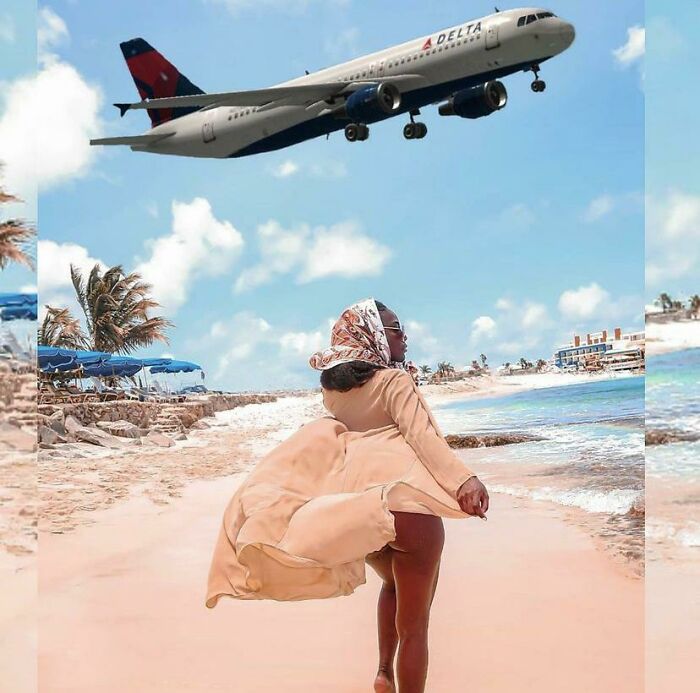 She Claims That She Timed The Plane To Fly Over