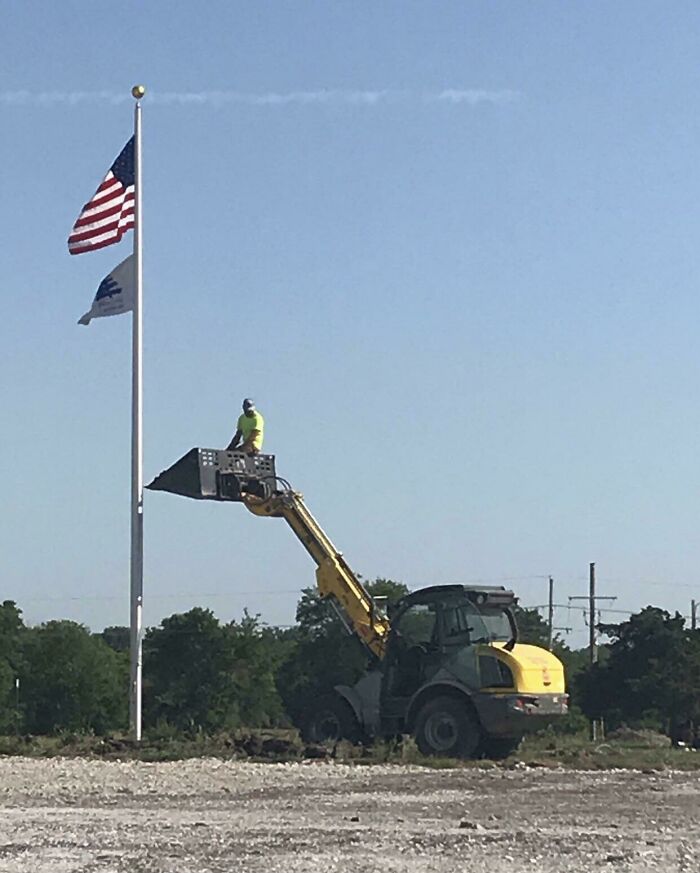 That’s One Way To String Up A Flag