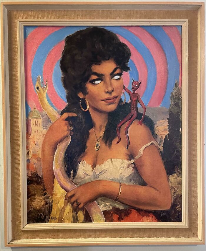 I Like To Paint Nonsense Over Pictures I Buy At The Thrift Store