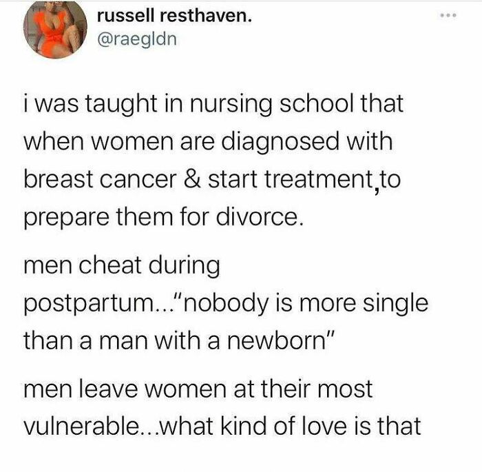 Women Are 6x More Likely To End Up Divorced If They Are Diagnosed With Cancer Or Ms, Than If Their Male Partners Were Facing The Same Illness