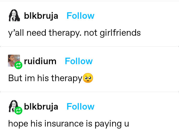 Girlfriends/Wives Are Not On The List Of In-Network Therapists