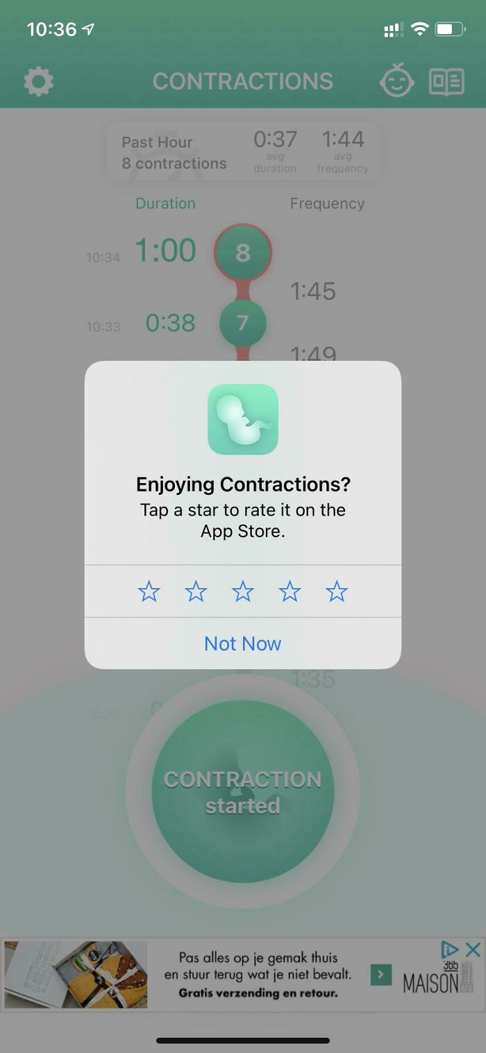 No, I Am Not Enjoying Contractions. Also, I Had A Baby This Morning