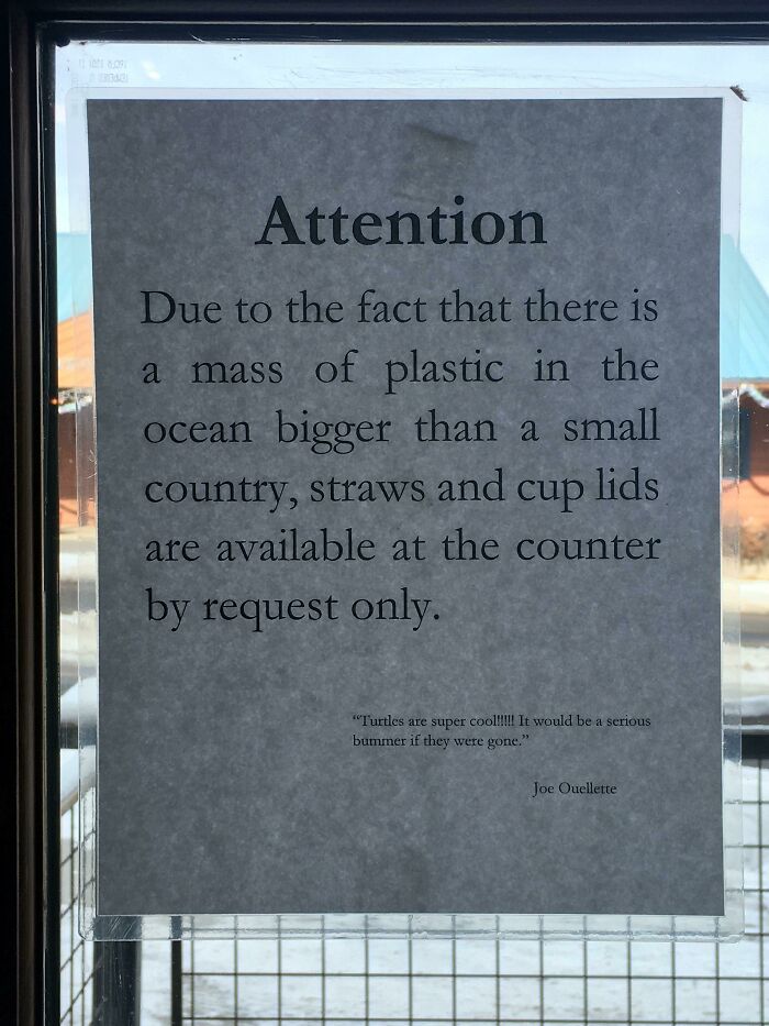 Love Seeing Restaurants Encouraging Their Patrons To Go Zero Waste!