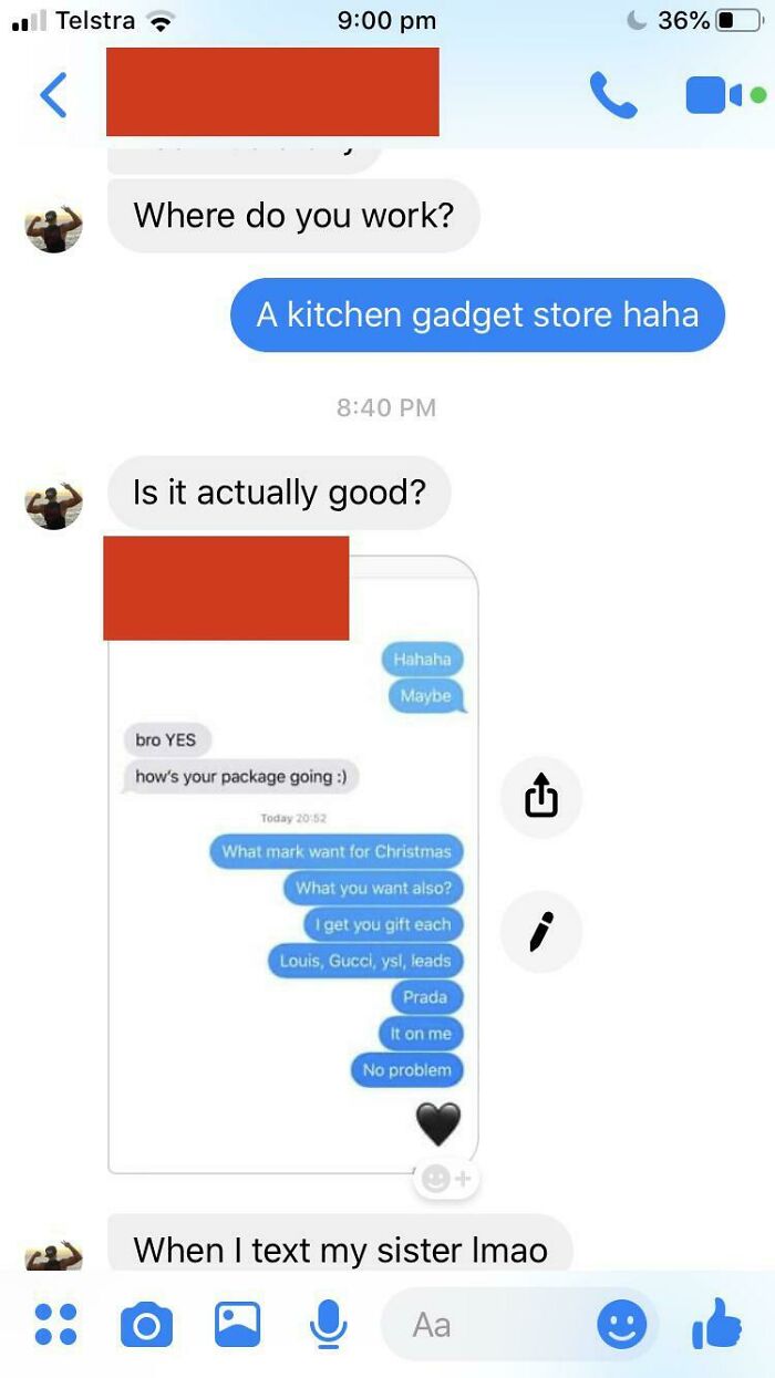 “When I Text My Sister Lmao”