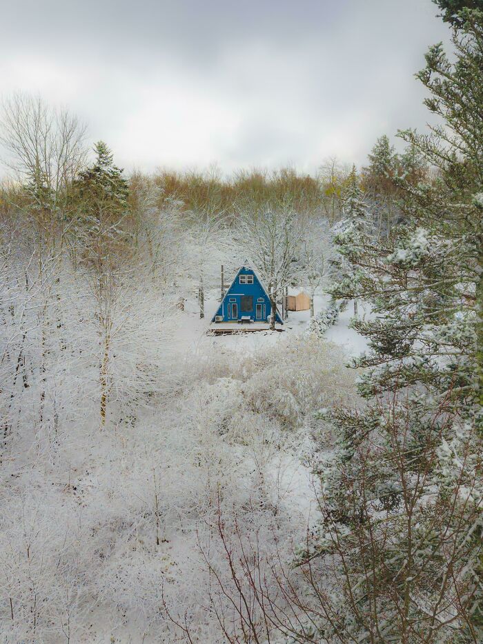 Our Little Blue Triangle In The Trees - Alpine A-Frame Wilmington Vt