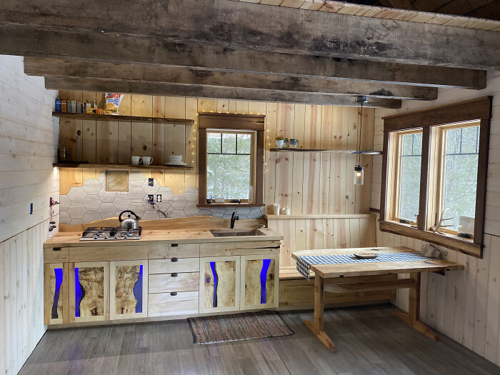 A 7 Year Labor Of Love, This Wall Of My Small Cabin In The Ohio River Valley Is Complete