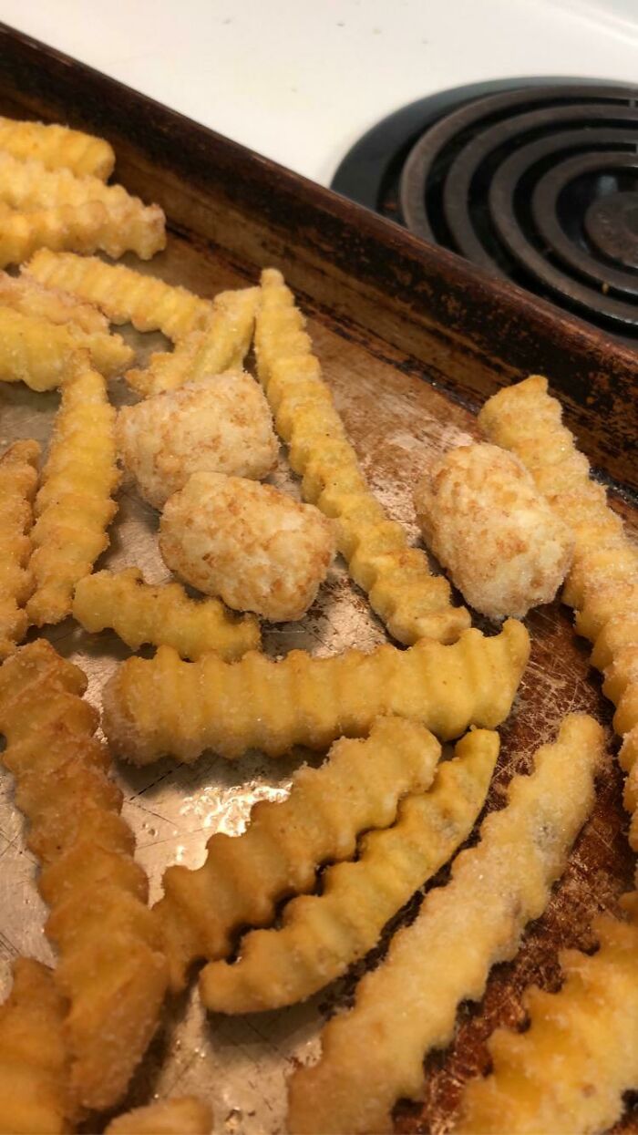 I Got 3 Tater Tots In My Bag Of Frozen French Fries