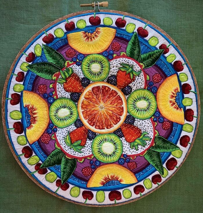 I Abandoned A Project That Was All Browns And Greys In Favor Of Some Color! Fruit Salad Season Is Coming Up