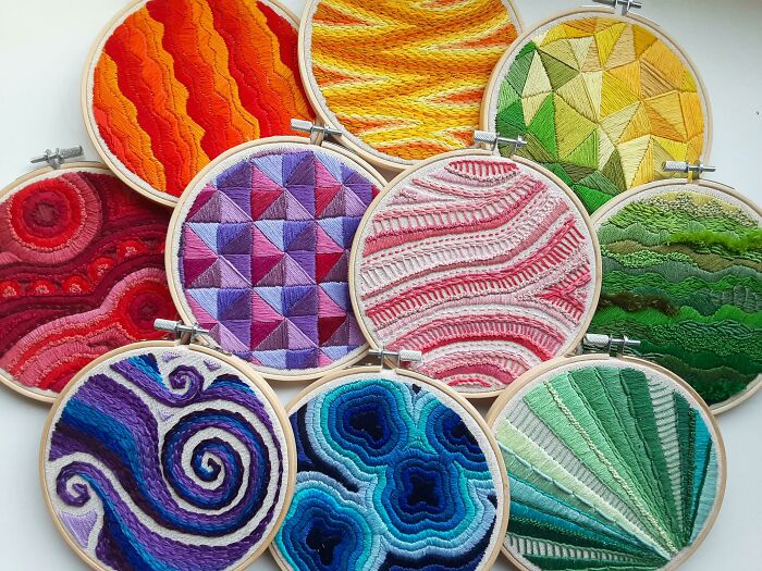 A Rainbow Of Abstract Pieces I've Been Working On This Year