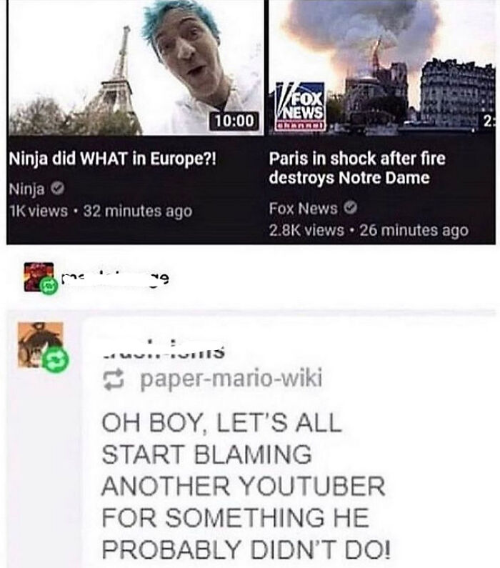 Yep Totally Blaming Ninja