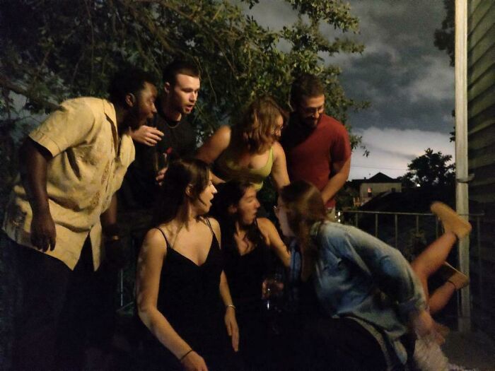 Tried To Take A Self-Timer Group Pic And Someone Fell