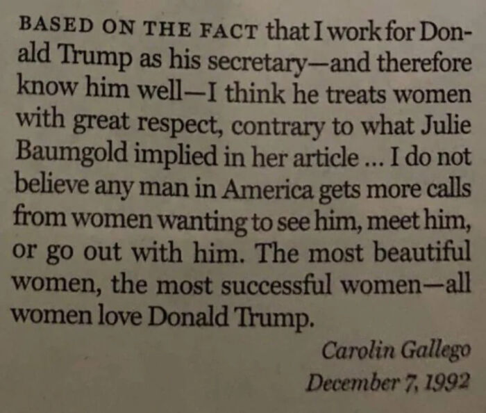 As A Woman Who Totally Is Not Donald Trump Himself