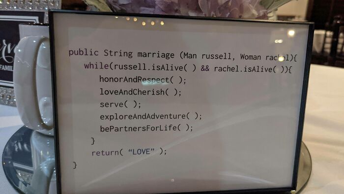 Some Of My Friends From College Just Got Married And This Was On One Of Their Tables