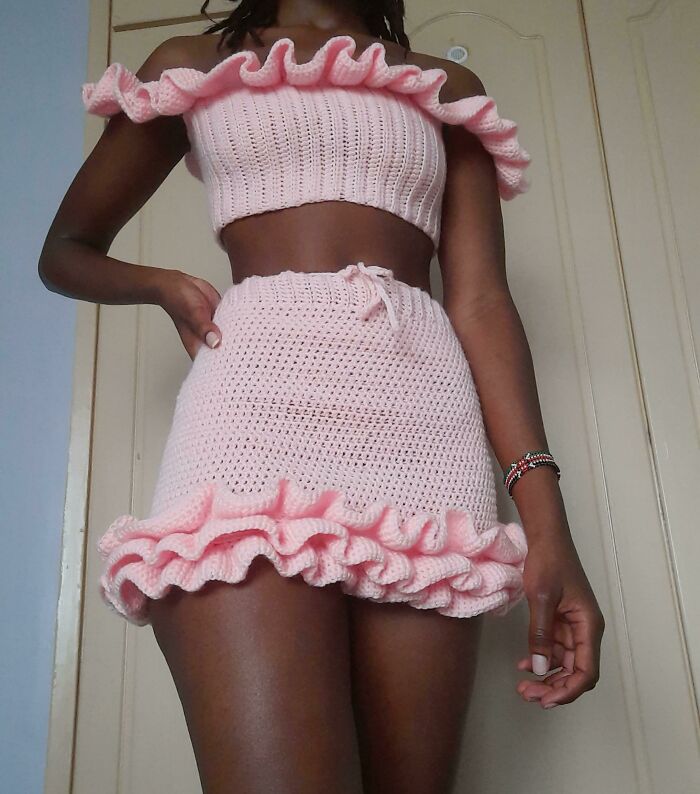 You Asked To See How It Looks On... This Is It... For Those Who Asked For The Patern, I Didn't Use One... I Made It By Looking At A Picture And Trying To Recreate It