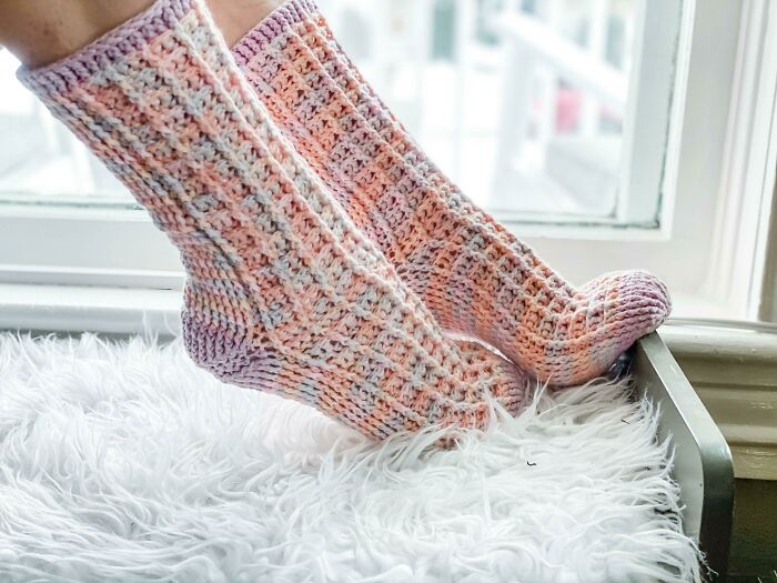 Having Adhd Makes It A Challenge For Me To Finish Projects So I Am Super Proud To Have Completed Both Of These Cozy Socks!