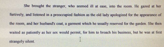“Waited As Patiently As Her Sex Would Permit”