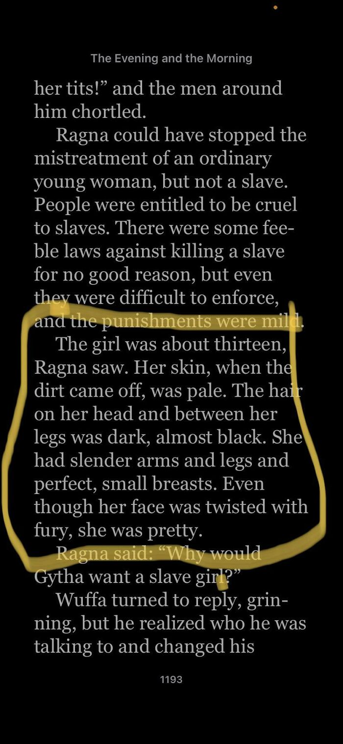 Ken Follet Is One Of My Favorite Authors, But Lately He Has Been Really Putting Me Off. This Is Just Gross