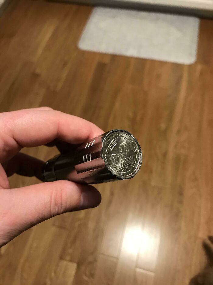 Flashlight Blocked By A Quarter