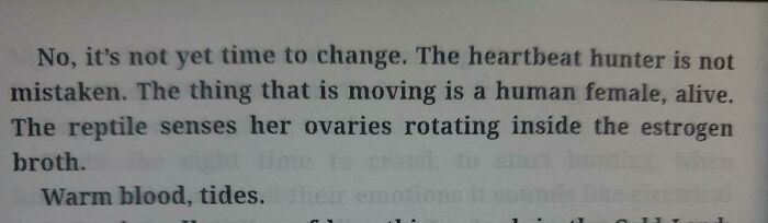"Her Ovaries Rotating In The Estrogen Broth" -- From The Short Story "Joy Of Life" By Alessandro Manzetti