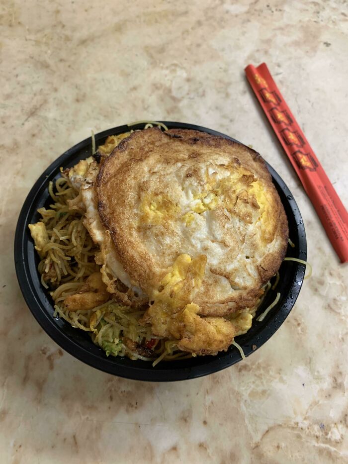 I Asked For Extra Egg On My Singapore Rice Noodles