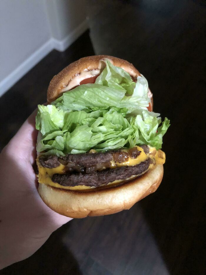 Asked For Extra Lettuce On My Double Double