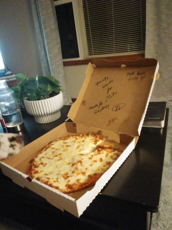 Pepperoni W/Extra Cheese, From My Local Rural Shop. A Rather Flirty Personal Note Inside 