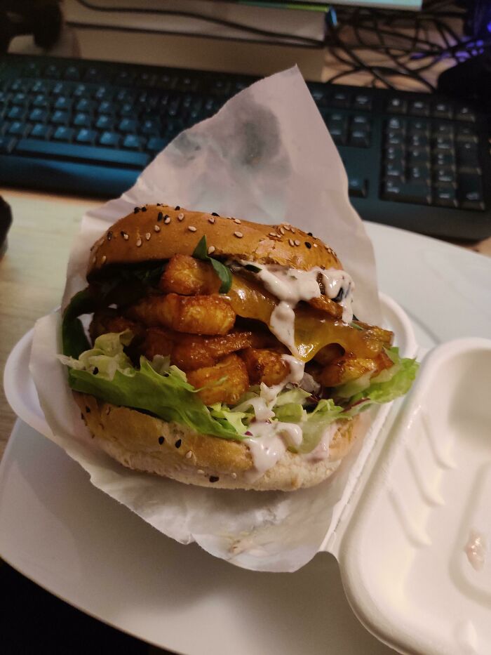 Asked For As Much Halloumi Cheese As They Are Allowed To Give Me Without Getting Fired. That Was Amazingly Juicy!