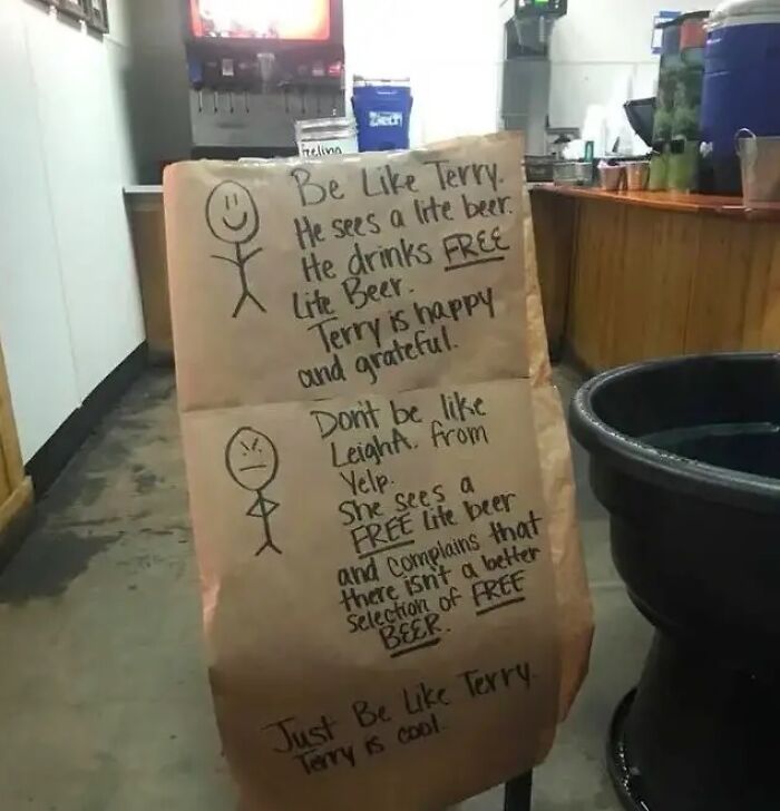 Local BBQ Place With Free Beer Calls Out Specific Yelper For Being A Cb. Love The Food And The Attitude At This Place