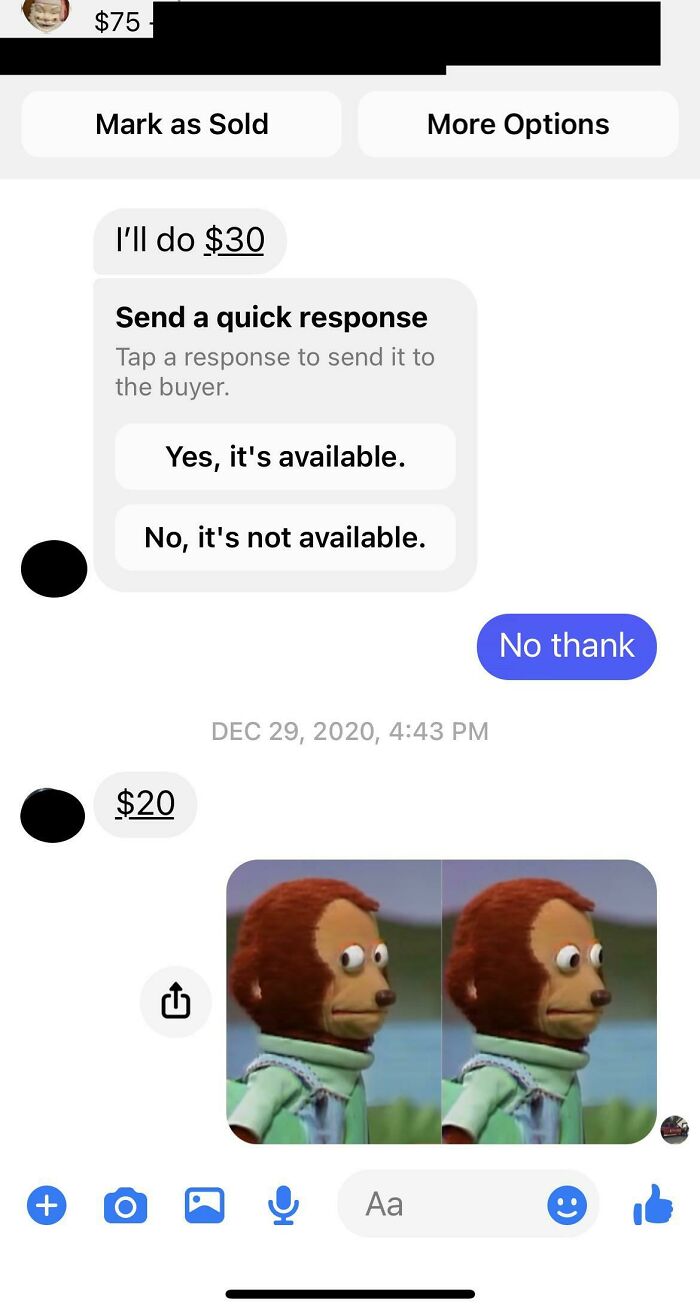 I Did Get My Asking Price ($75) From Someone Else