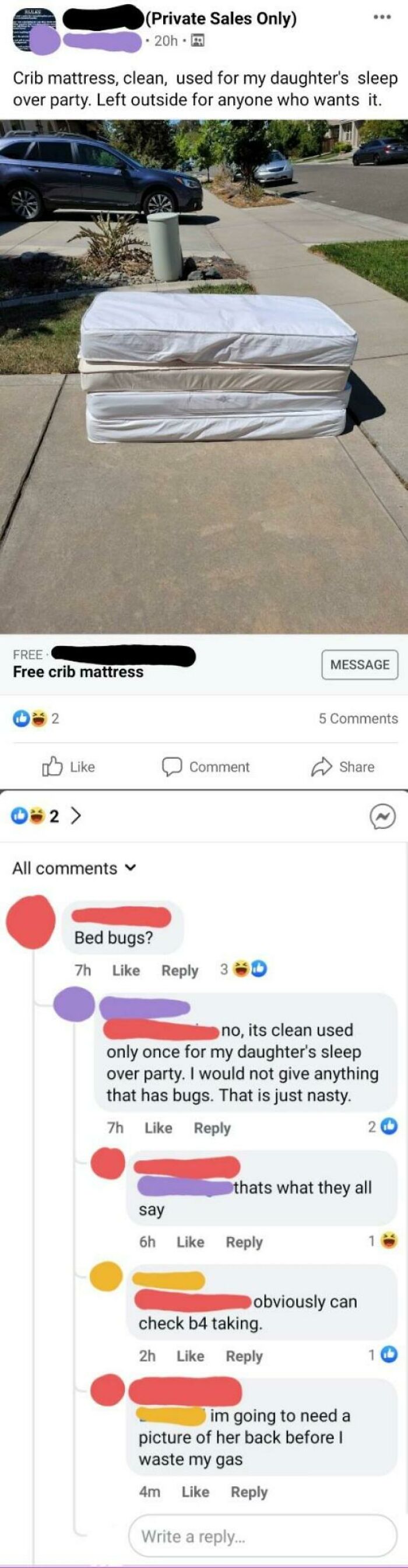 Woman Tries To Find Flaws In A Free Mattress