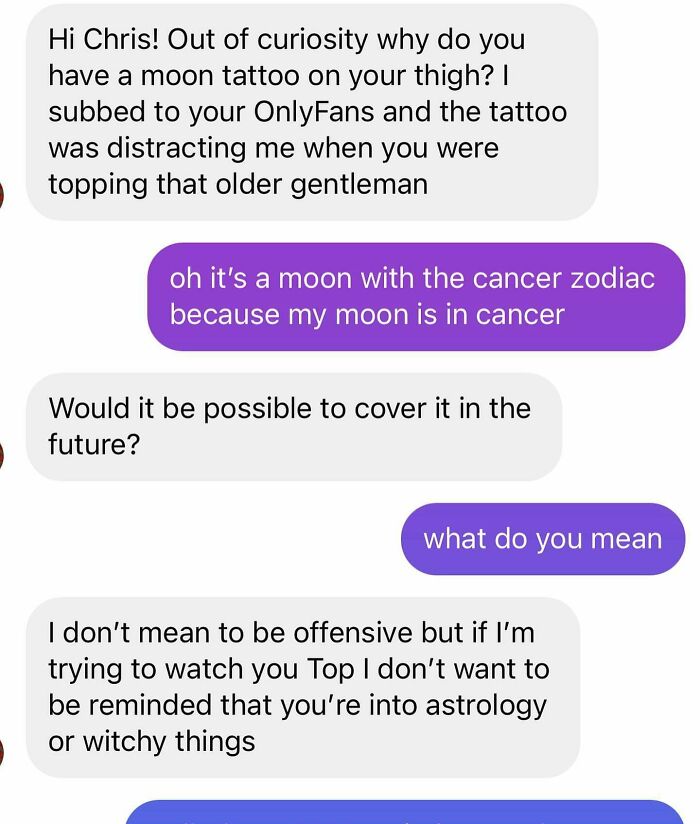 Wait, Astrology As A Tattoo Is Off Putting? You're On Their Onlyfans, Bud