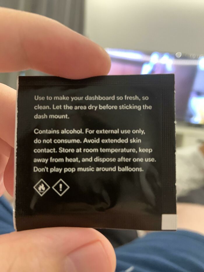 On The Back Of A Wipe From The Spotify Car Tablet