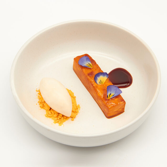 Rum Poached Pineapple, Honeycomb, Fennel Ice-Cream