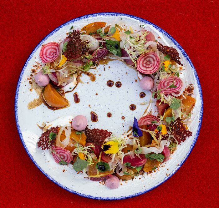 Beets In Several Ways, Ricotta, Dukkah