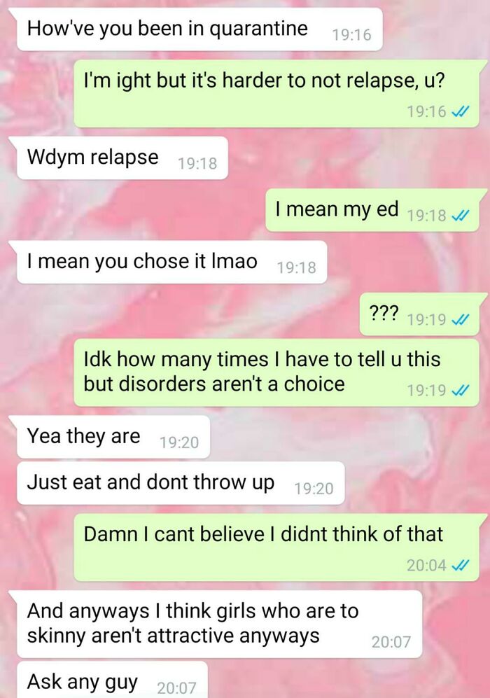 If I Had A Dollar Each Time I've Heard "Just Eat!!11" I Could Get Myself Some Actual Therapy