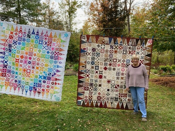 Grandma Says Thank You For All The Love! Both Dear Jane Quilts Together