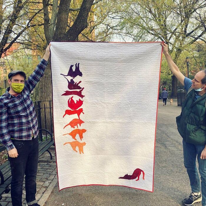 Finished My Nine Lives Quilt And Presented It To My Uncle Yesterday! So Pleased With How It Came Out